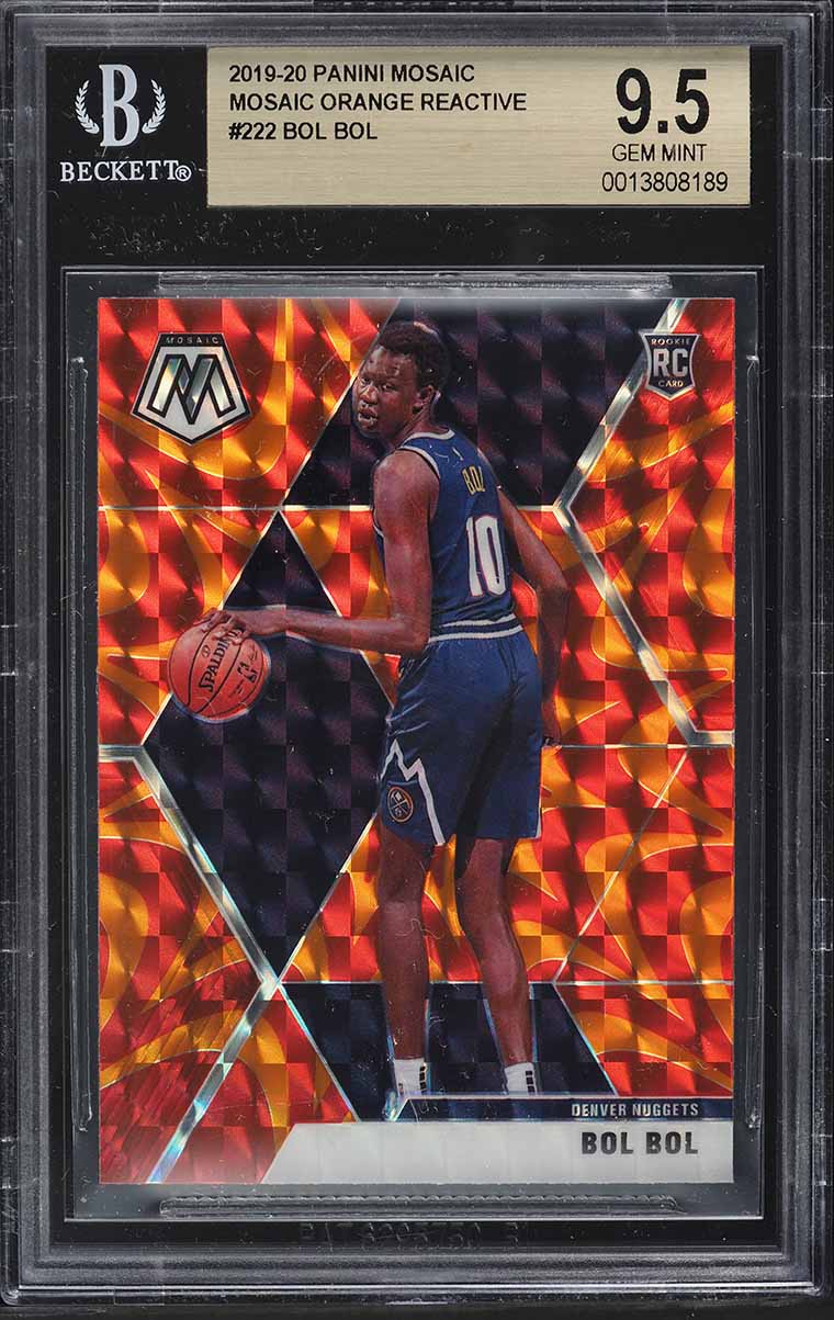 2019 Panini Mosaic Orange Reactive Bol Bol ROOKIE #222 BGS 9.5 GEM MINT