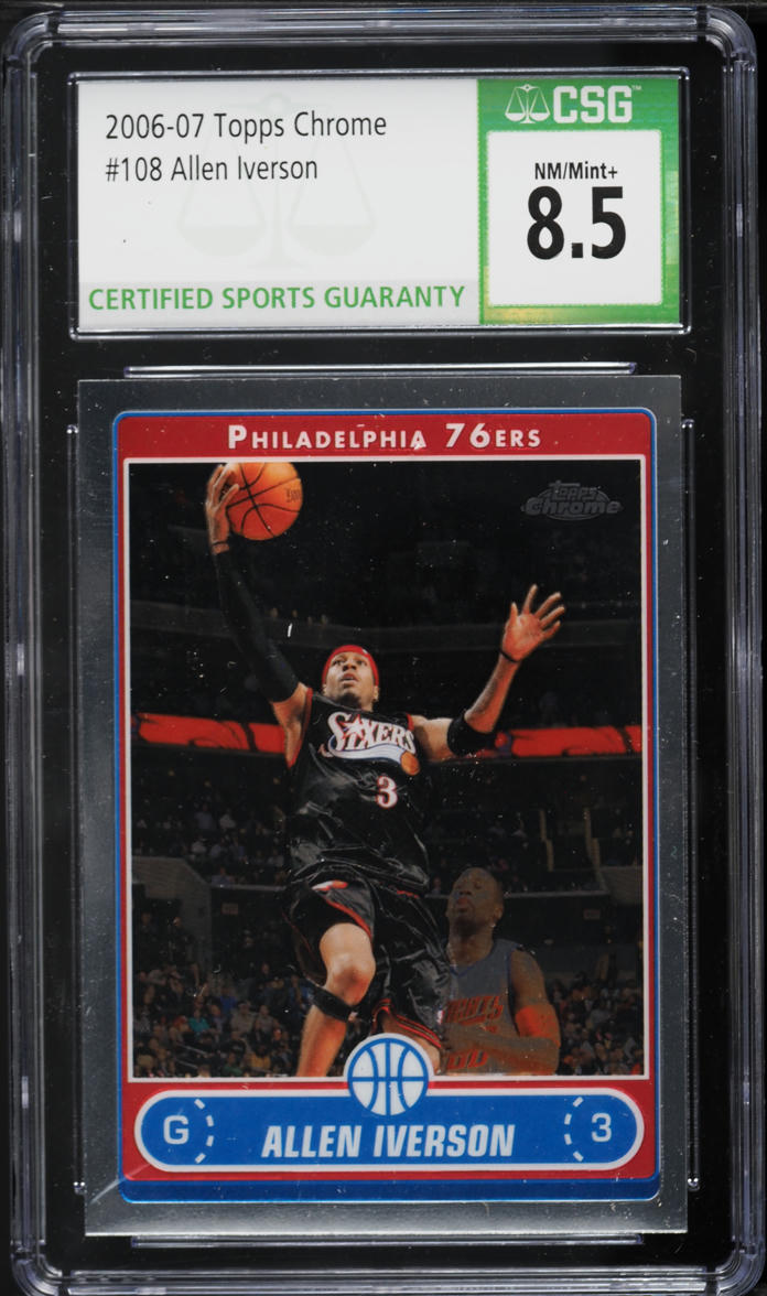 2006 Topps Chrome Allen Iverson #108 CSG 8.5 NM-MT+