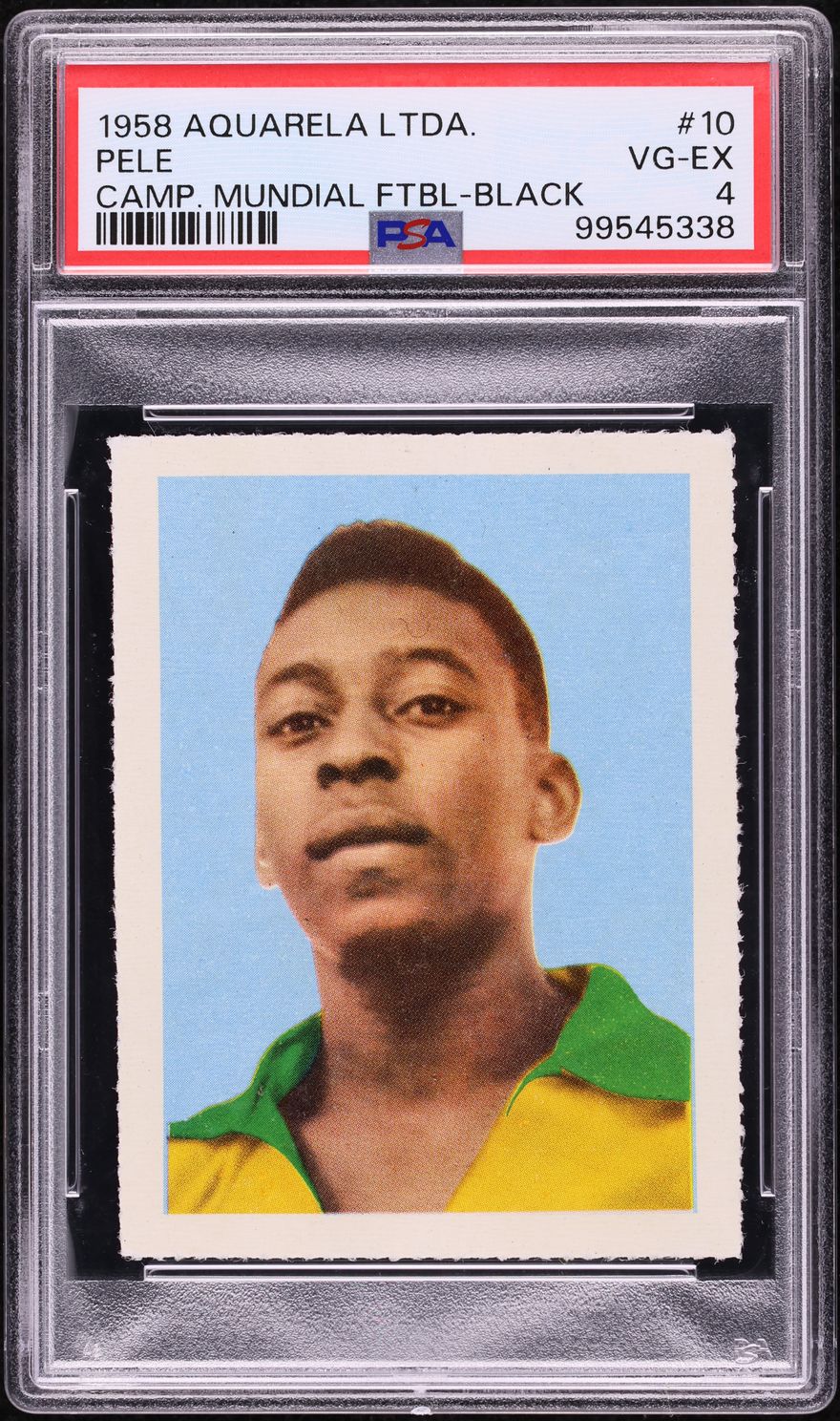 1958 Editora Aquarela Pele ROOKIE, BLACK NUMBER #10 PSA 4 VGEX