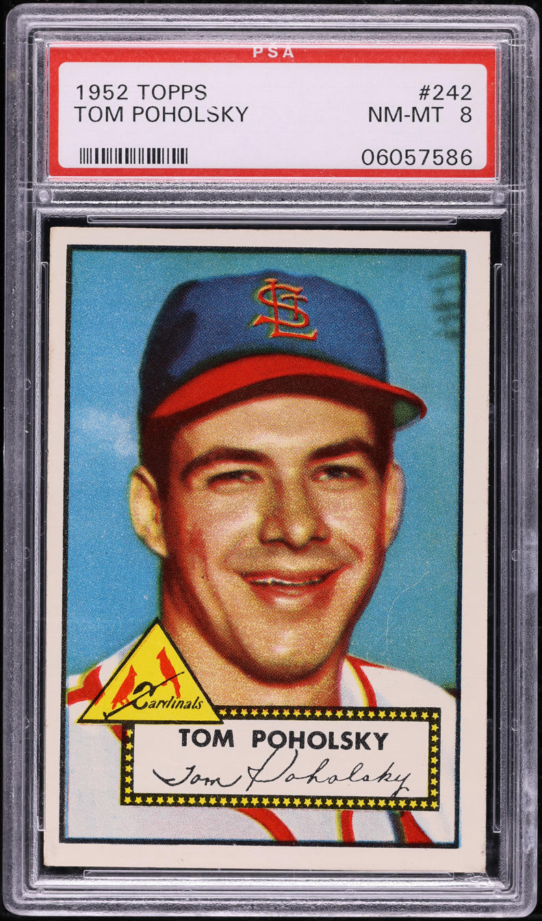 1952 Topps Tom Poholsky #242 PSA 8 NM-MT