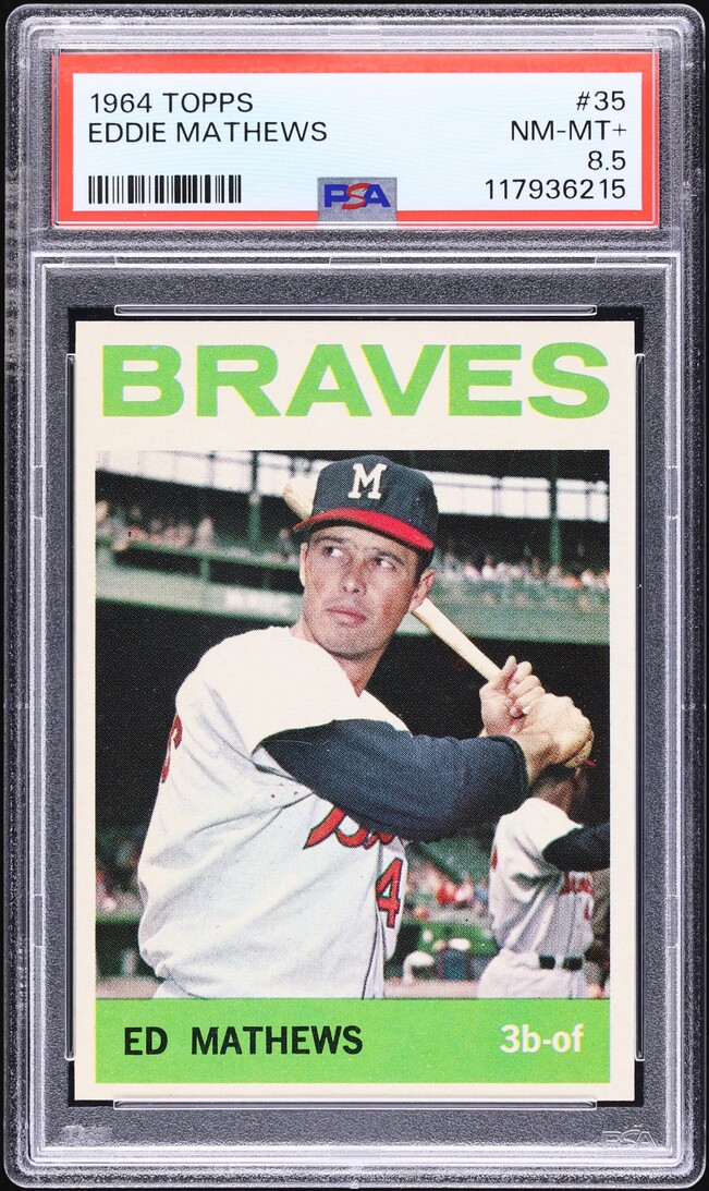 1964 Topps Eddie Mathews #35 PSA 8.5 NM-MT+
