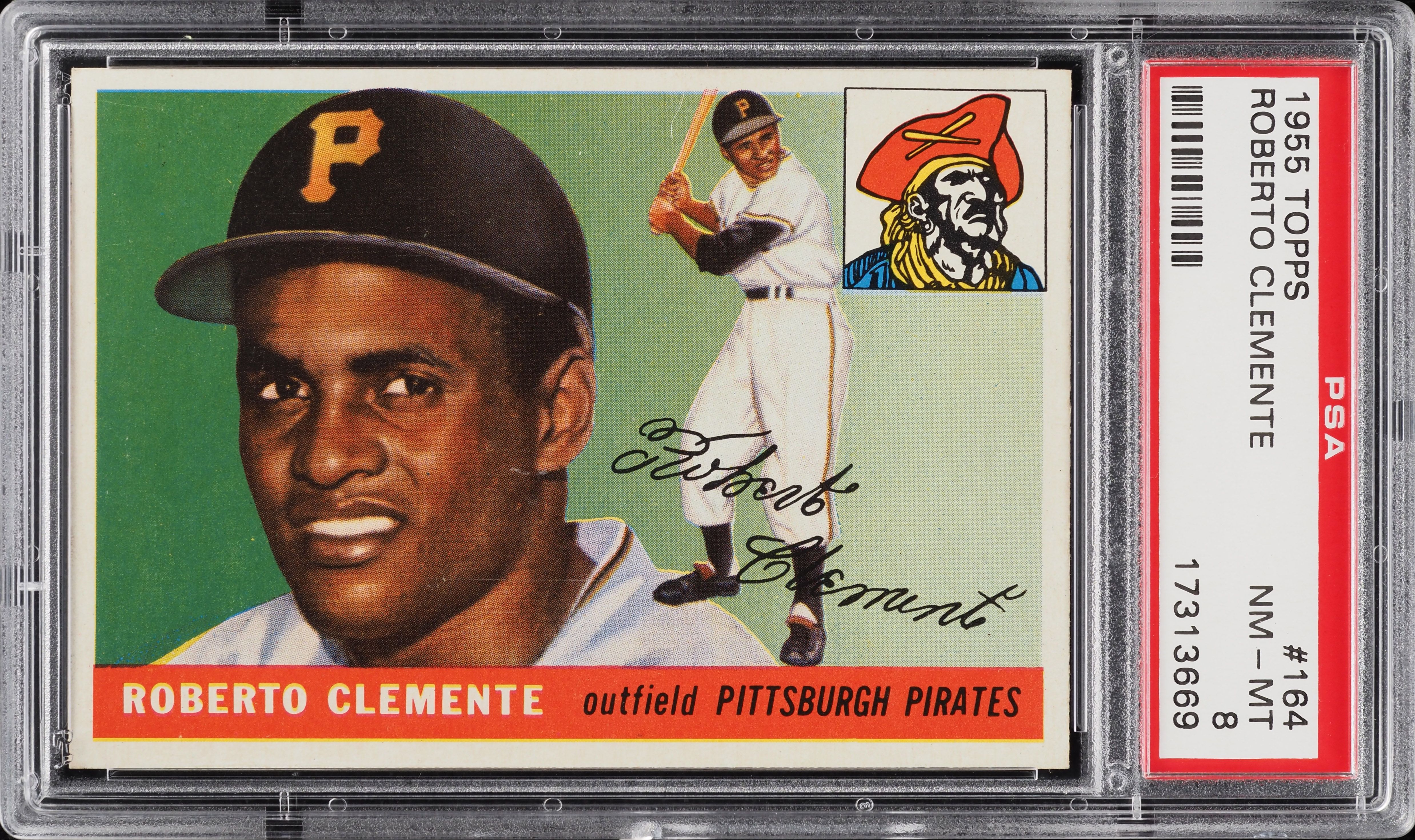 1955 Topps Roberto Clemente ROOKIE #164 PSA 8 NM-MT (PWCC-A