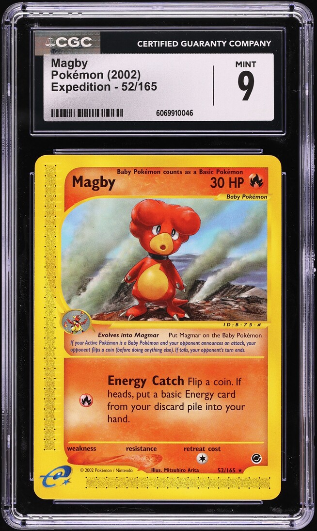 2002 Pokemon Expedition Magby #52 CGC 9 MINT