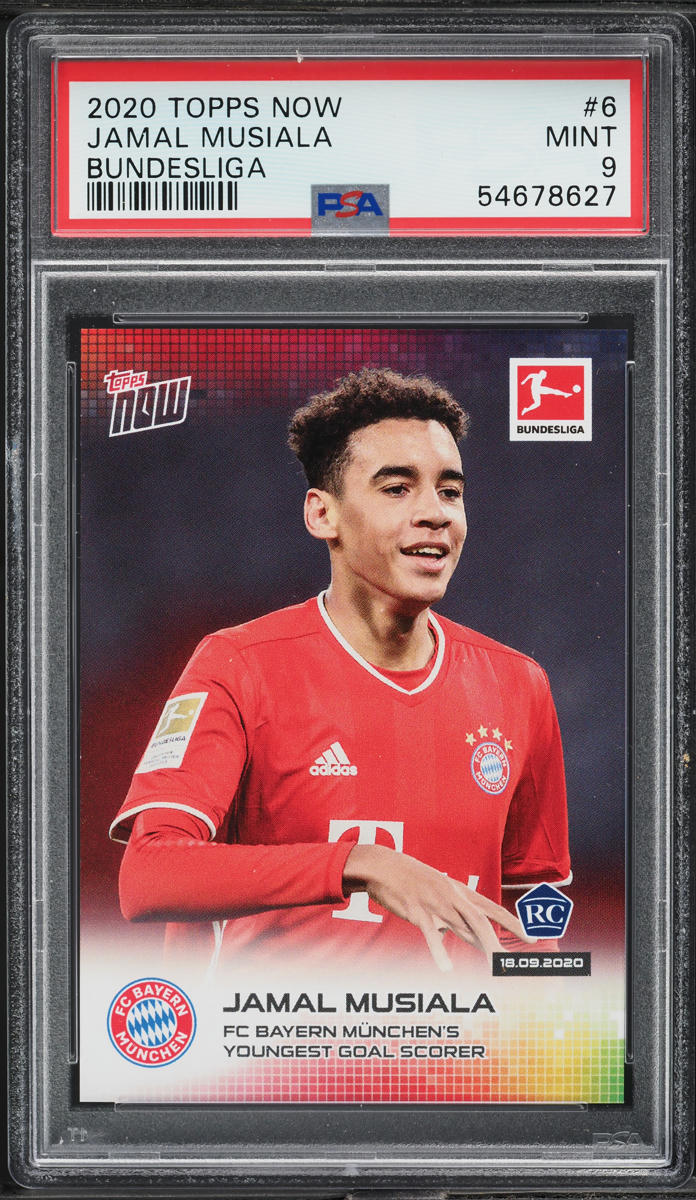 2020 Topps Now Bundesliga Jamal Musiala ROOKIE #6 PSA 9 MINT