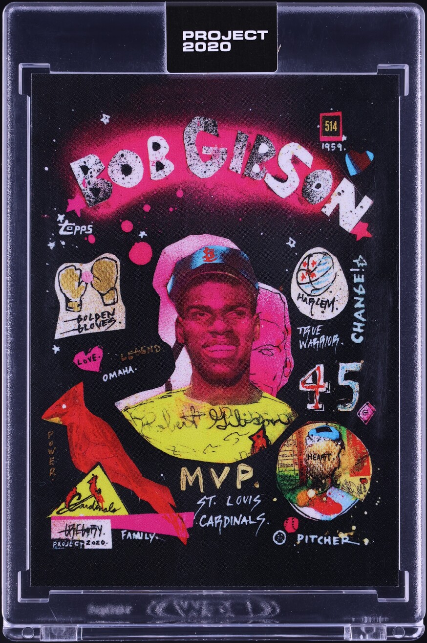 2020 Topps Project 2020 By Gregory Siff Bob Gibson #108