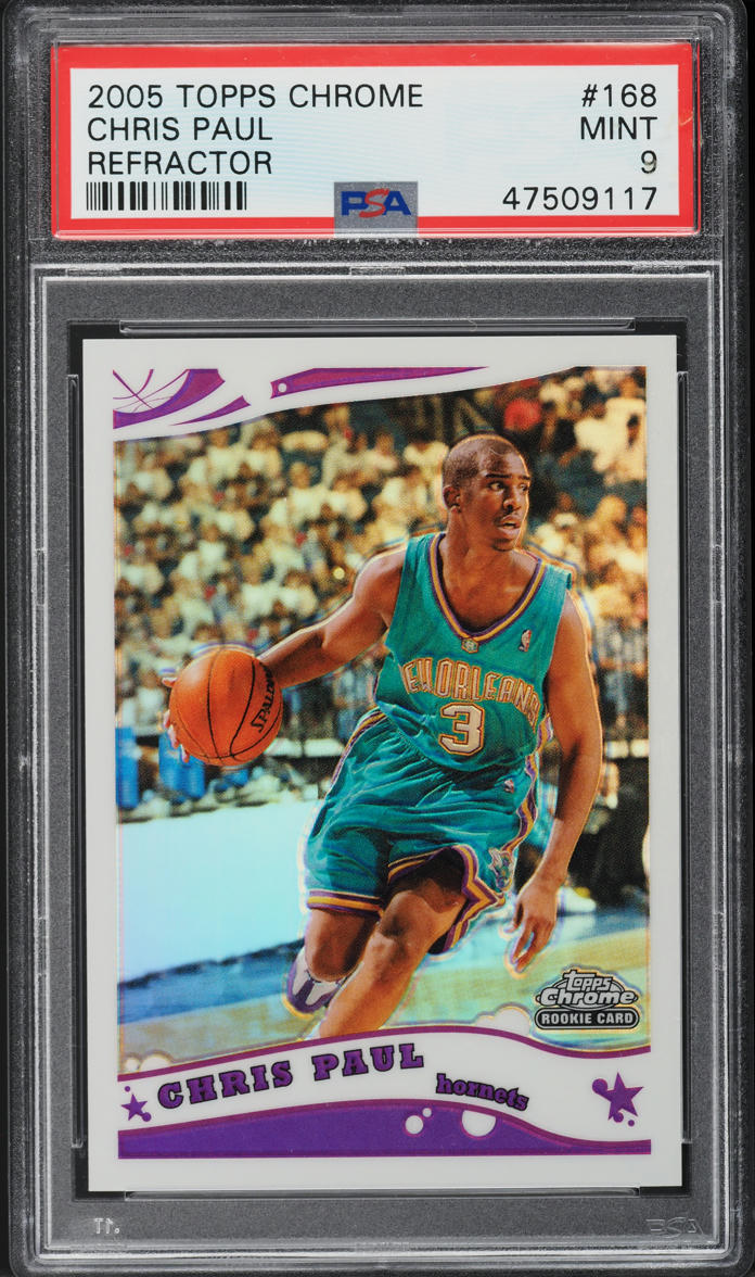 2005 Topps Chrome Refractor Chris Paul ROOKIE /999 #168 PSA 9 MINT