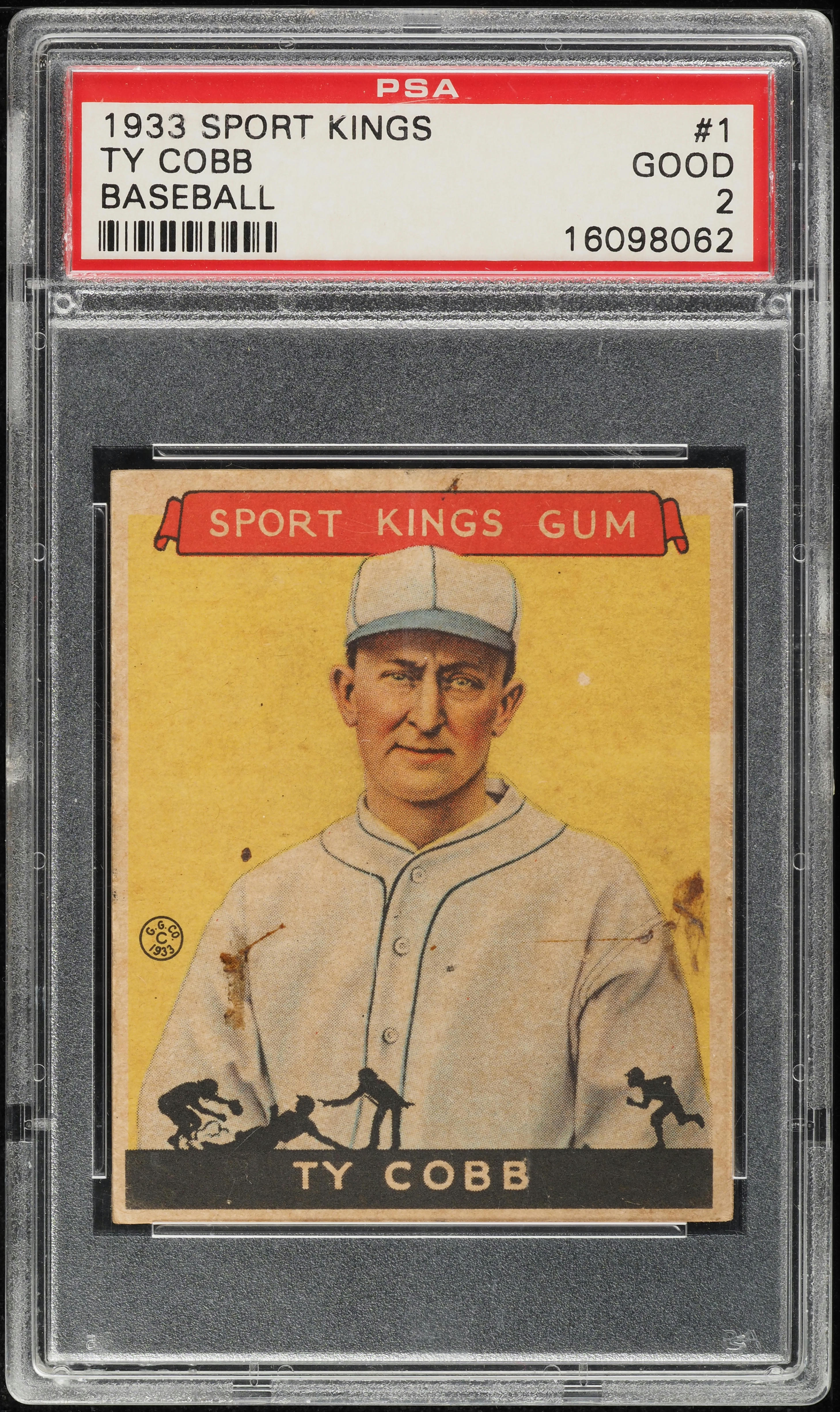 1933 Goudey Sport Kings Ty Cobb #1 PSA 2 GD
