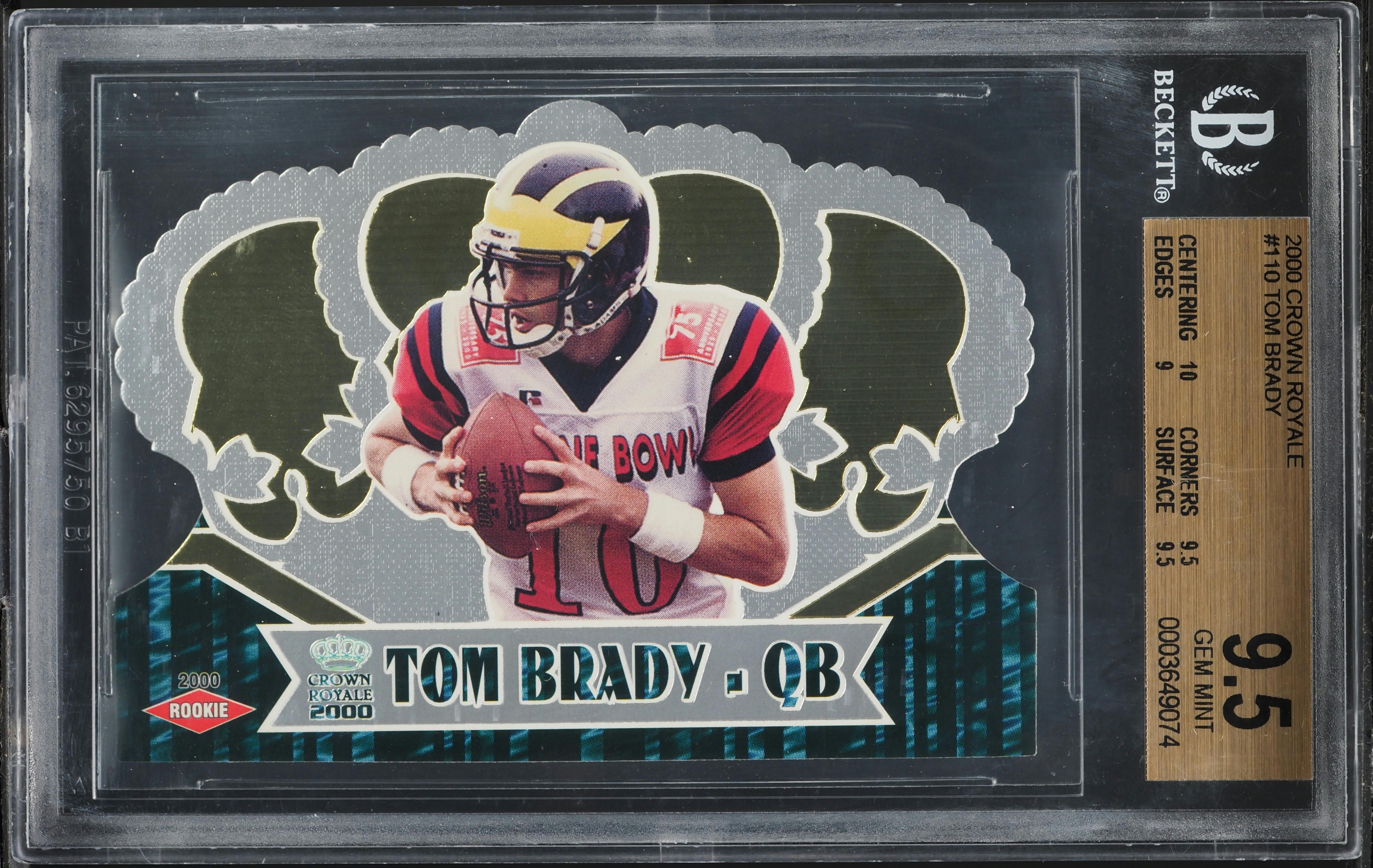 2000 Crown Royale Tom Brady ROOKIE #110 BGS 9.5 GEM MINT