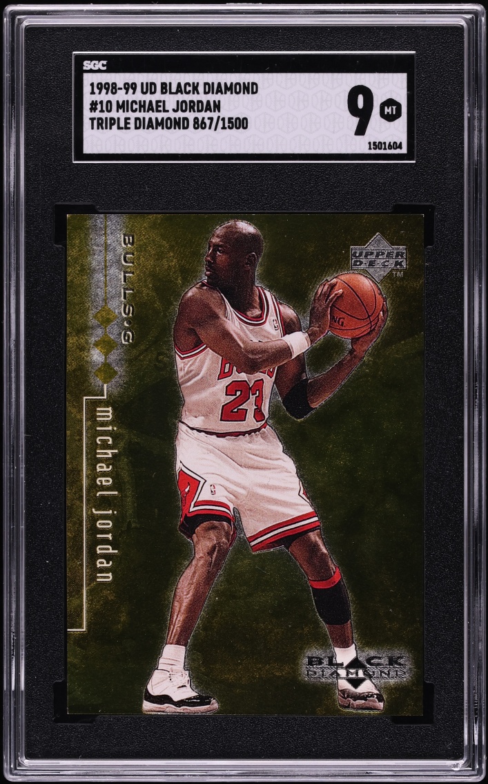 1998 Black Diamond Triple Michael Jordan /1500 #10 SGC 9 MINT