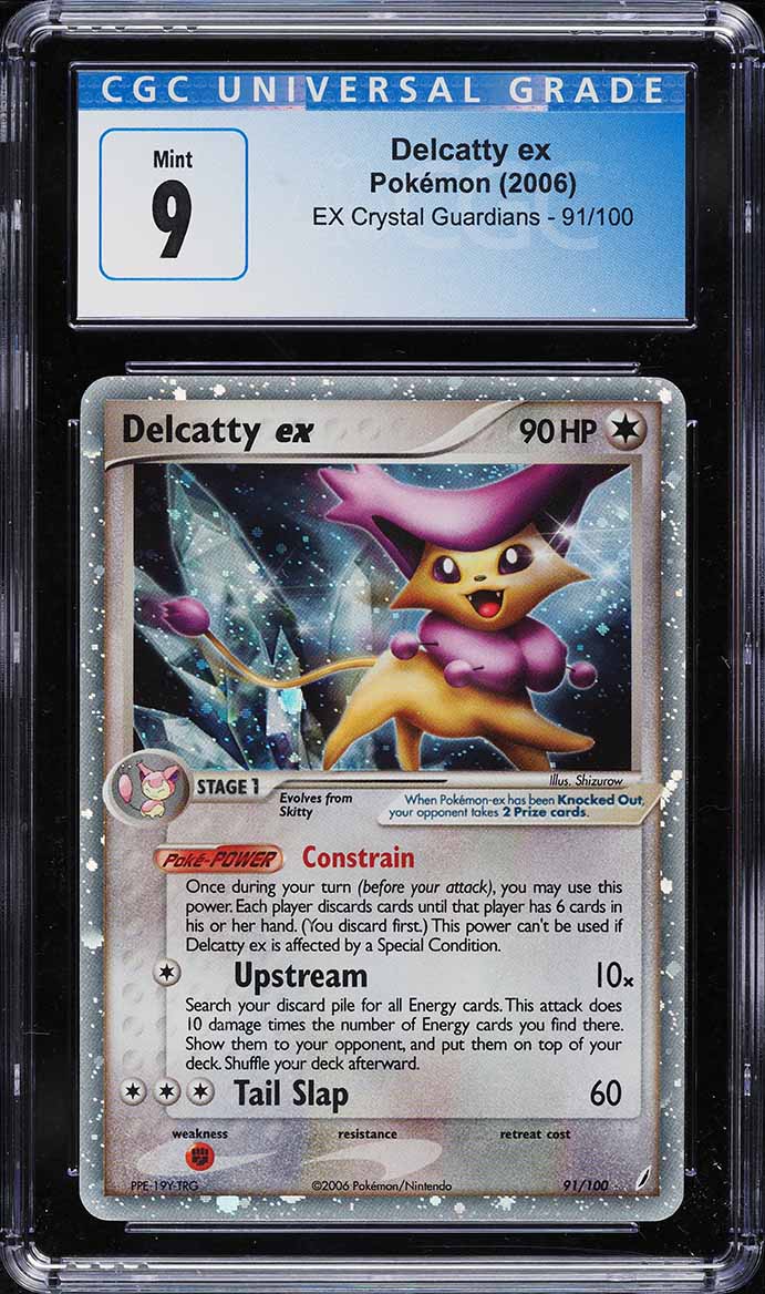 2006 Pokemon EX Crystal Guardians Delcatty ex #91 CGC 9 MINT
