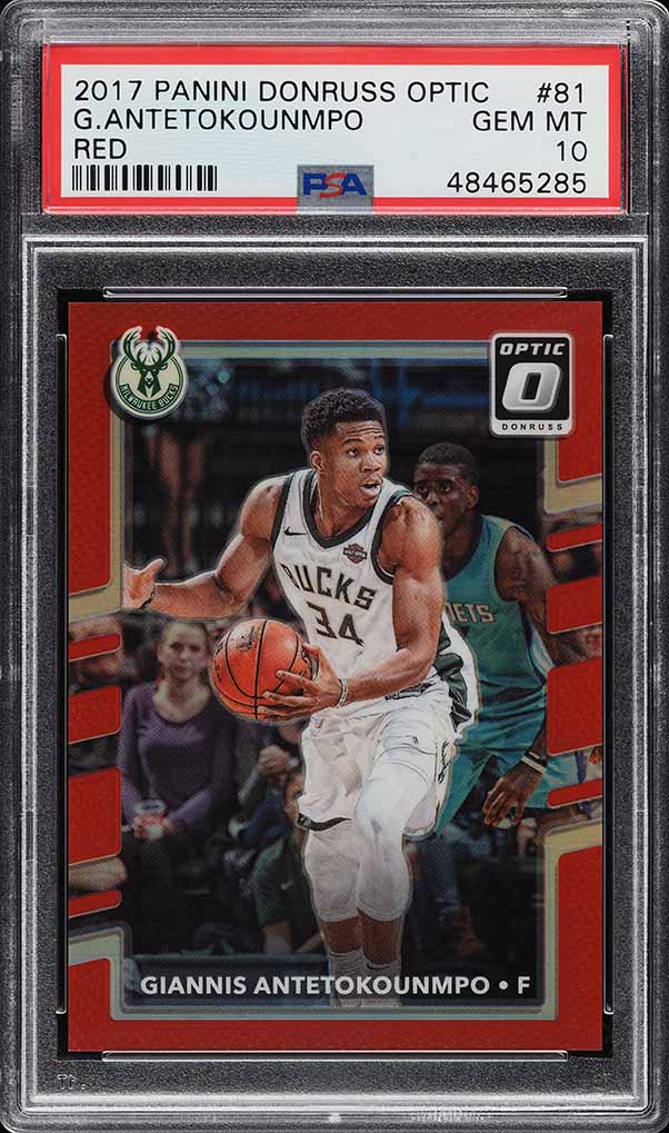 2017 Donruss Optic Red Giannis Antetokounmpo /99 #81 PSA 10 GEM MINT