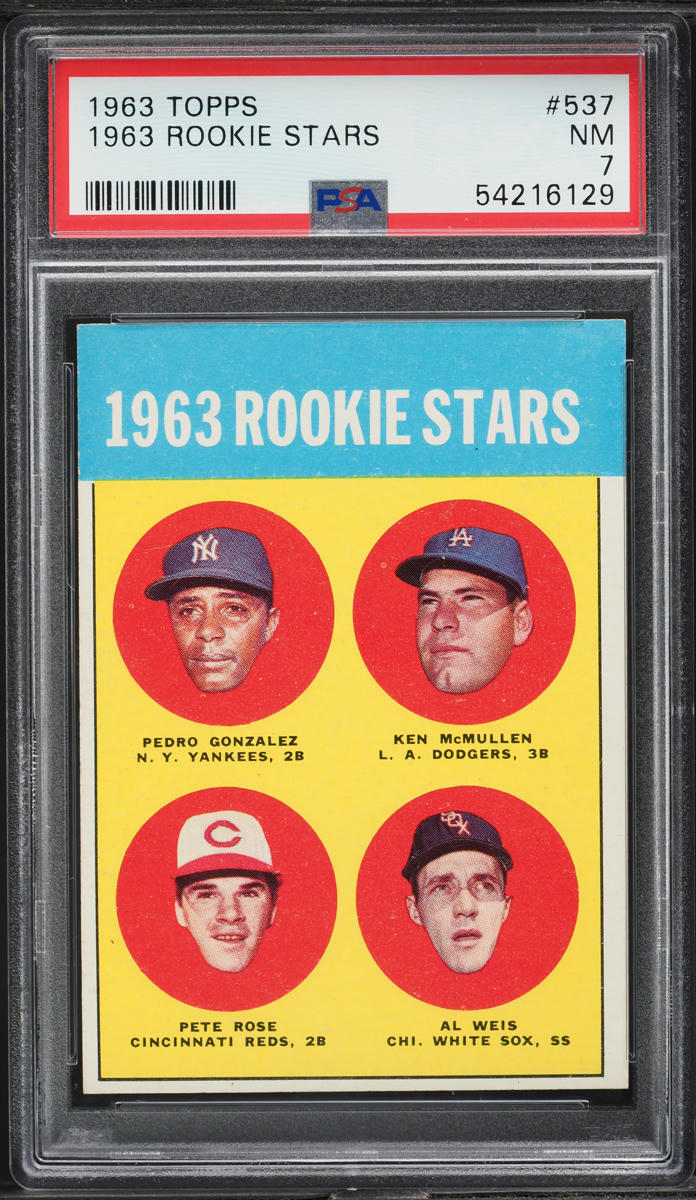 1963 Topps Pete Rose ROOKIE #537 PSA 7 NRMT