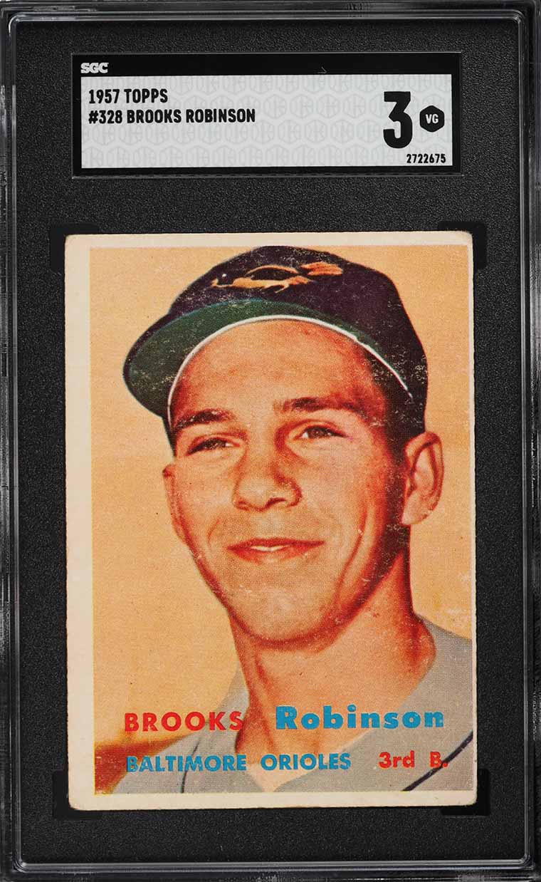 1957 Topps Brooks Robinson ROOKIE #328 SGC 3 VG