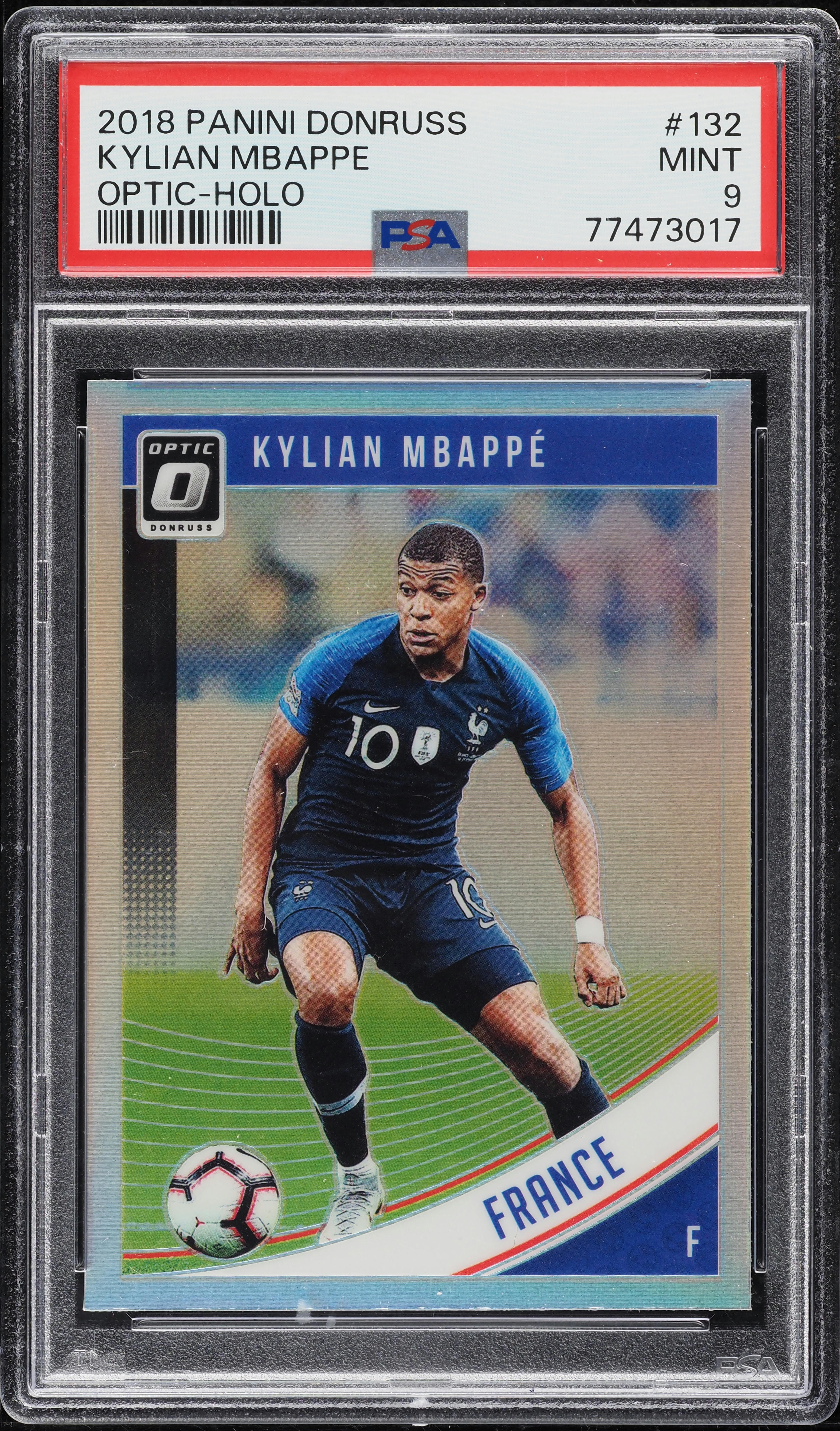 2018 Donruss Optic Holo Kylian Mbappe ROOKIE #132 PSA 9 MINT