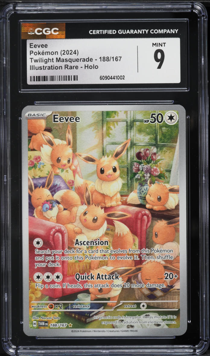 2024 Pokemon Scarlet & Violet Twilight Masquerade IR Eevee #188 CGC 9 MINT