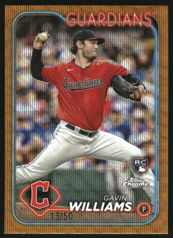 2024 Topps Chrome Gold Wave Refractor #15 Gavin Williams RC /50