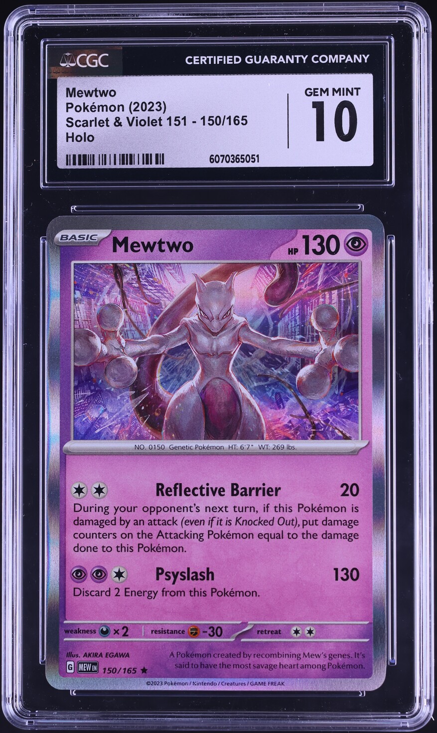 2023 Pokemon Scarlet & Violet 151 Holo Mewtwo #150 CGC 10 GEM MINT