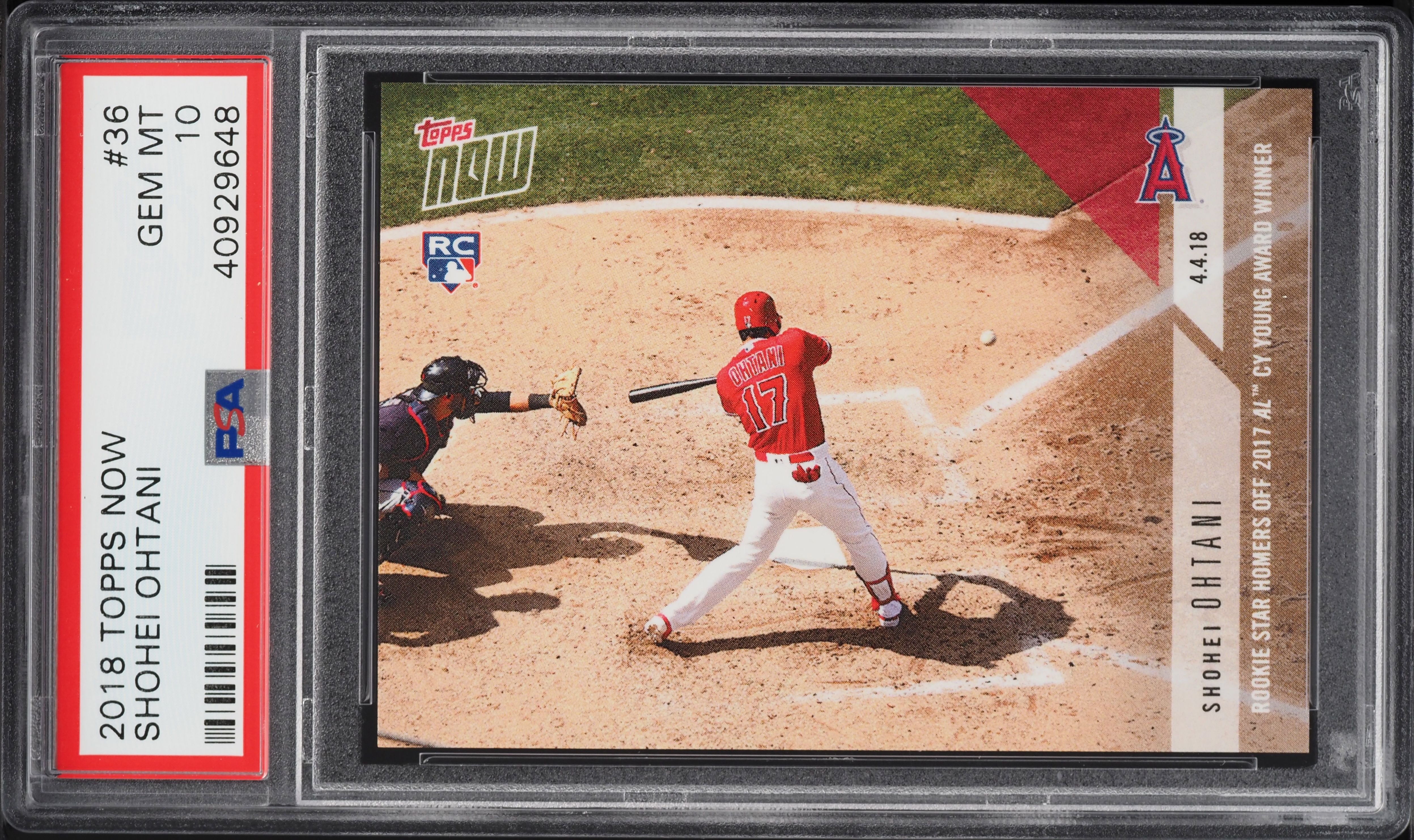 2018 Topps Now Shohei Ohtani ROOKIE #36 PSA 10 GEM MINT