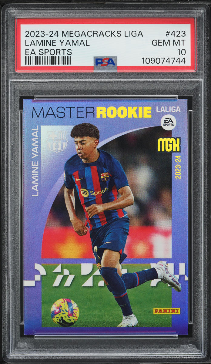 2023 Panini Mega Cracks La Liga EA Sports Lamine Yamal ROOKIE #423 PSA 10 GEM