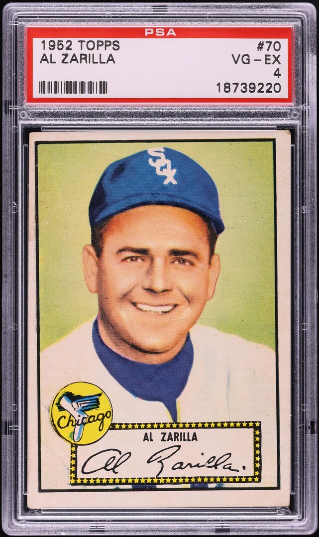 1952 Topps Al Zarilla #70 PSA 4 VGEX