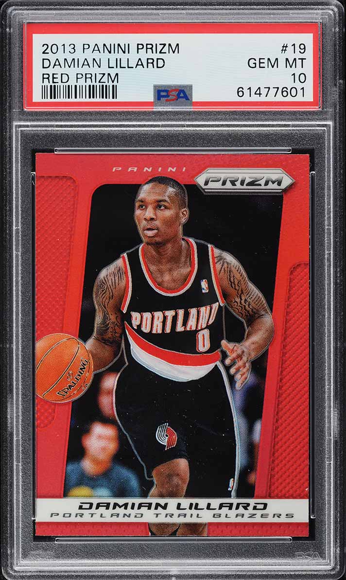 2013 Panini Prizm Red Prizms Damian Lillard #19 PSA 10 GEM MINT
