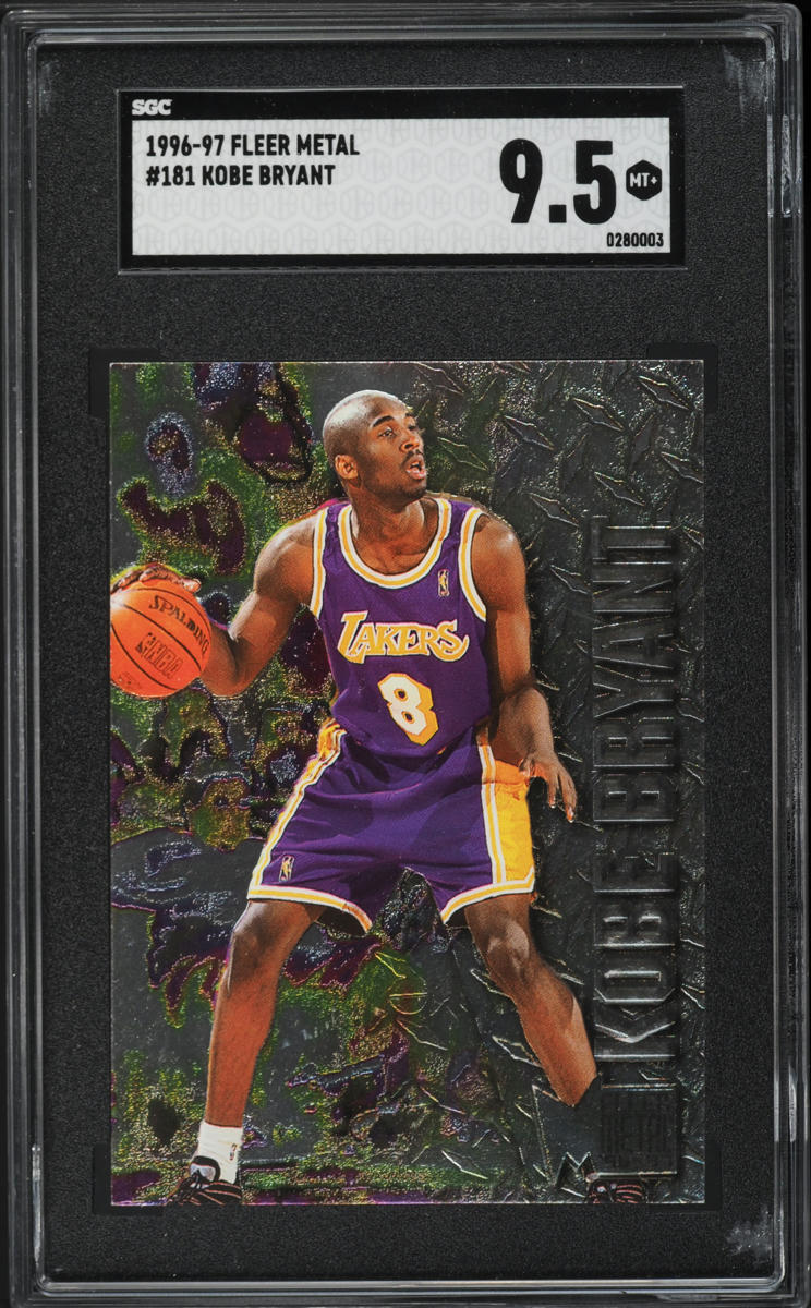 1996 Metal Basketball Kobe Bryant ROOKIE #181 SGC 9.5 MINT+