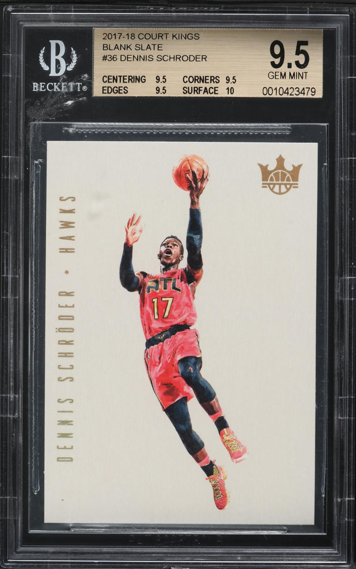 2017 Panini Court Kings Blank Slate Dennis Schroder #36 BGS 9.5 GEM MINT