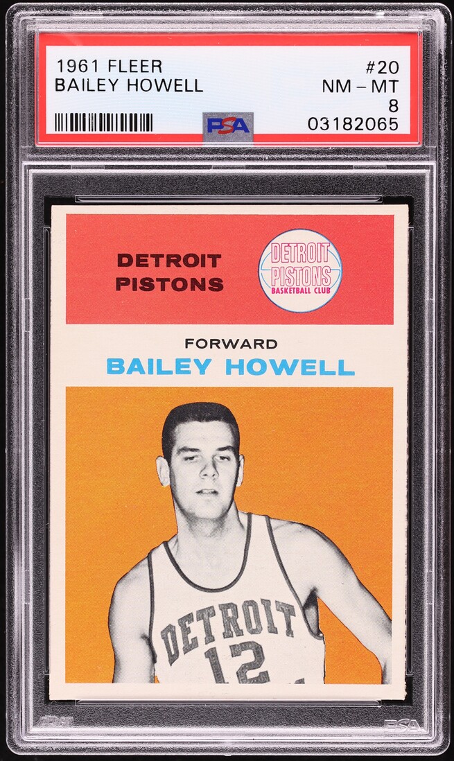 1961 Fleer Basketball Bailey Howell #20 PSA 8 NM-MT