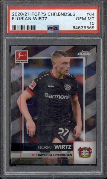 2020 Topps Chrome Bundesliga #64 Florian Wirtz RC PSA 10