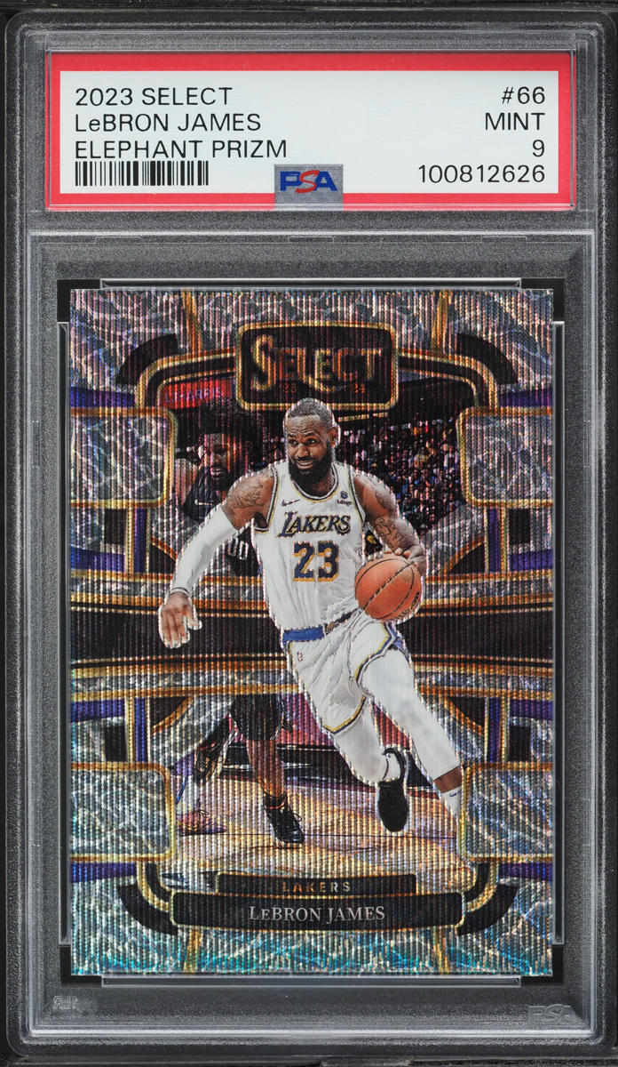 2023 Select Concourse Elephant Prizm LeBron James #66 PSA 9 MINT