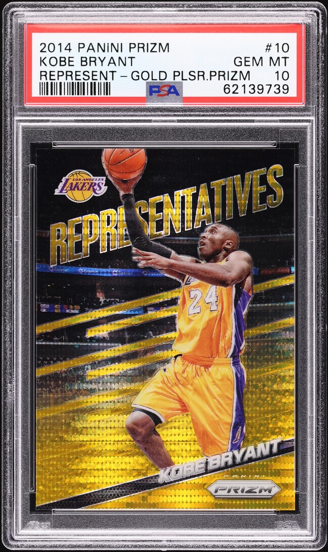 2014 Panini Prizm Representatives Gold Pulsar Kobe Bryant /10 PSA 10 GEM MINT