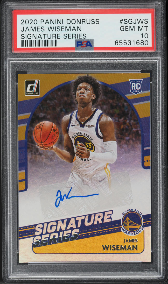 2020 Donruss Signature Series James Wiseman ROOKIE AUTO #SG-JWS PSA 10 GEM MINT