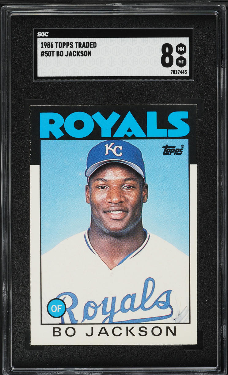 1986 Topps Traded Bo Jackson ROOKIE #50T SGC 8 NM-MT