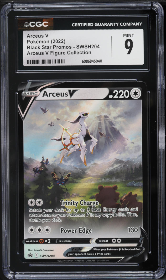 2022 Pokemon Sword & Shield Black Star Promo Figure Collection Arceus V #204 CGC 9 MINT