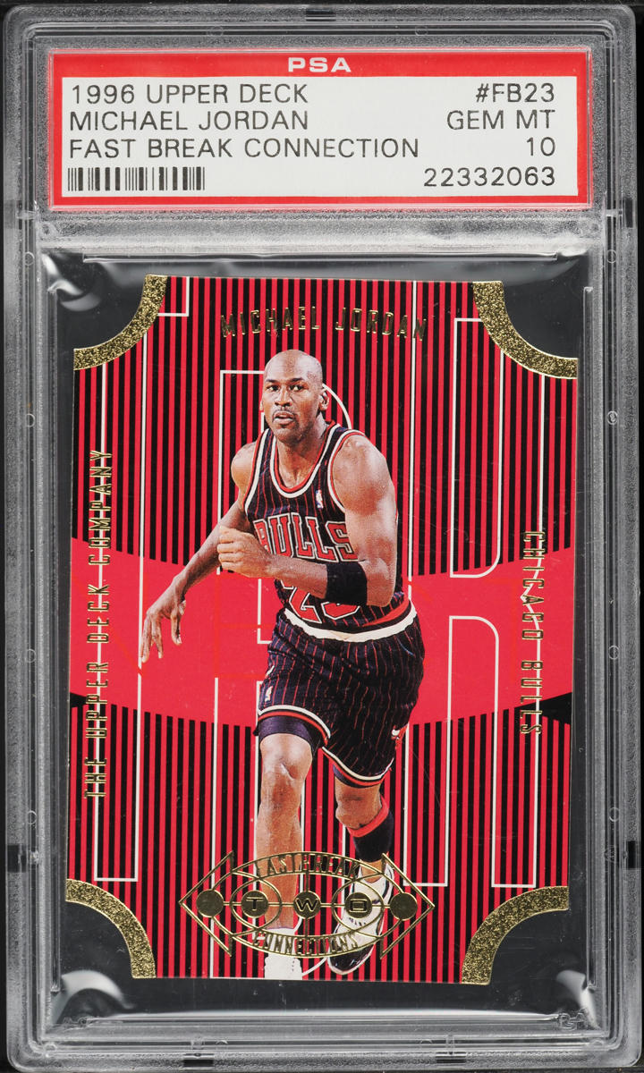 1996 Upper Deck Fast Break Connection Michael Jordan #FB23 PSA 10 GEM MINT