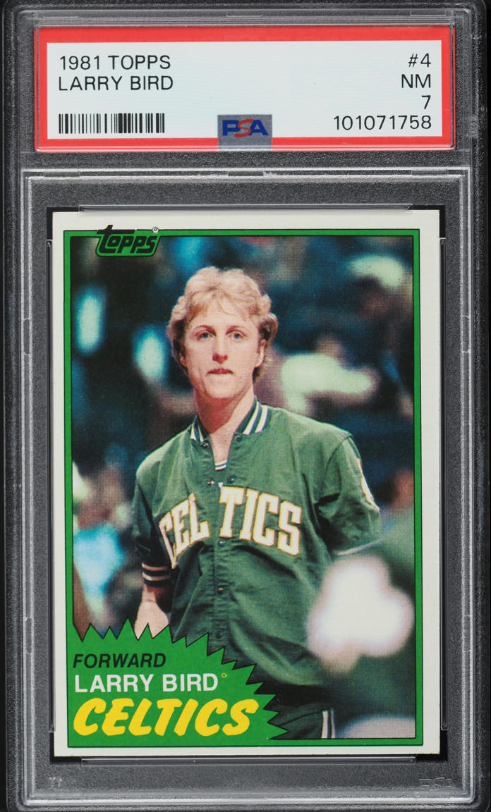 1981 Topps Basketball Larry Bird #4 PSA 7 NRMT