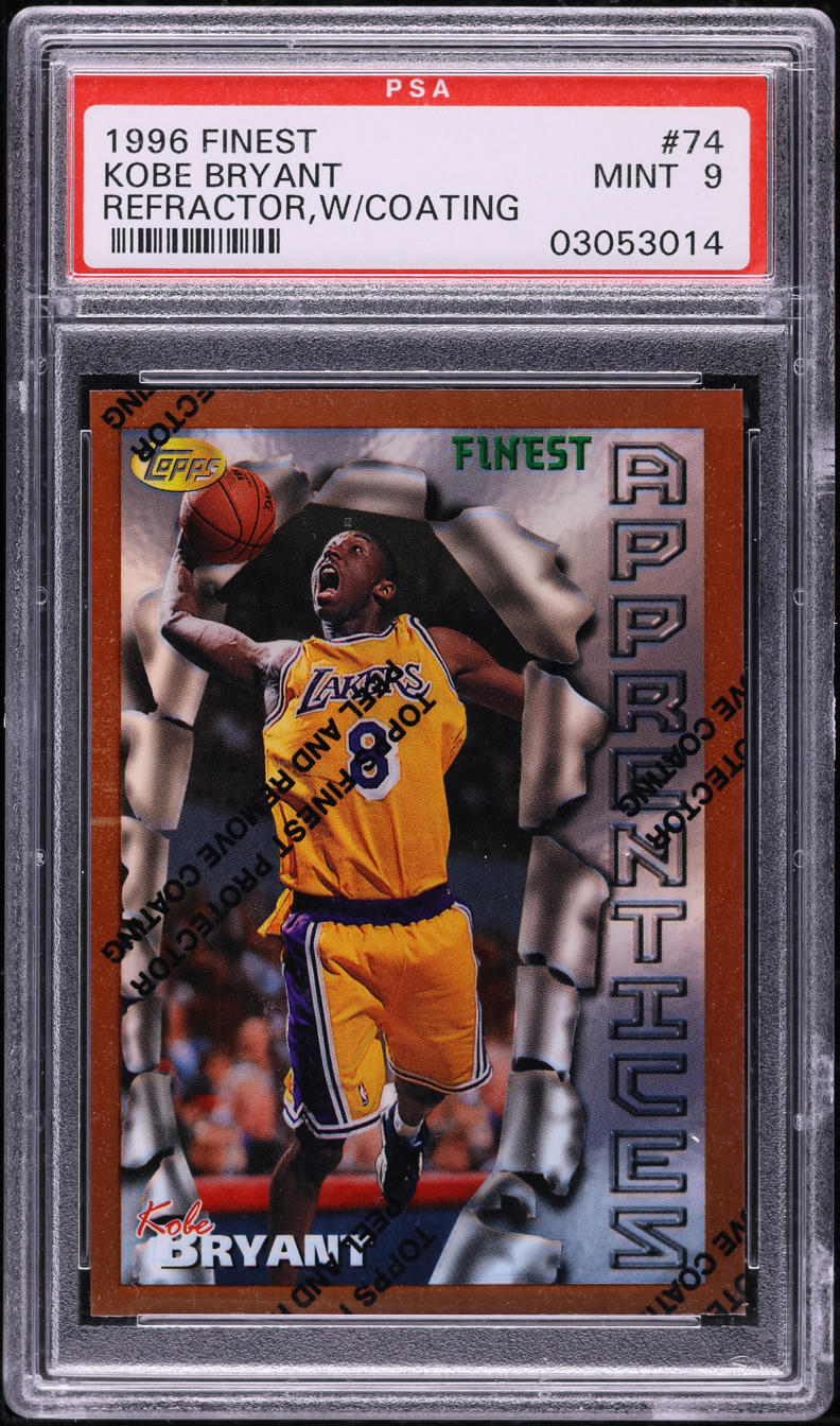 1996 Finest Refractor w/ Coating Kobe Bryant ROOKIE #74 PSA 9 MINT