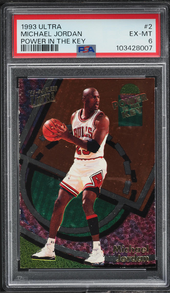 1993 Ultra Power In The Key Michael Jordan #2 PSA 6 EXMT