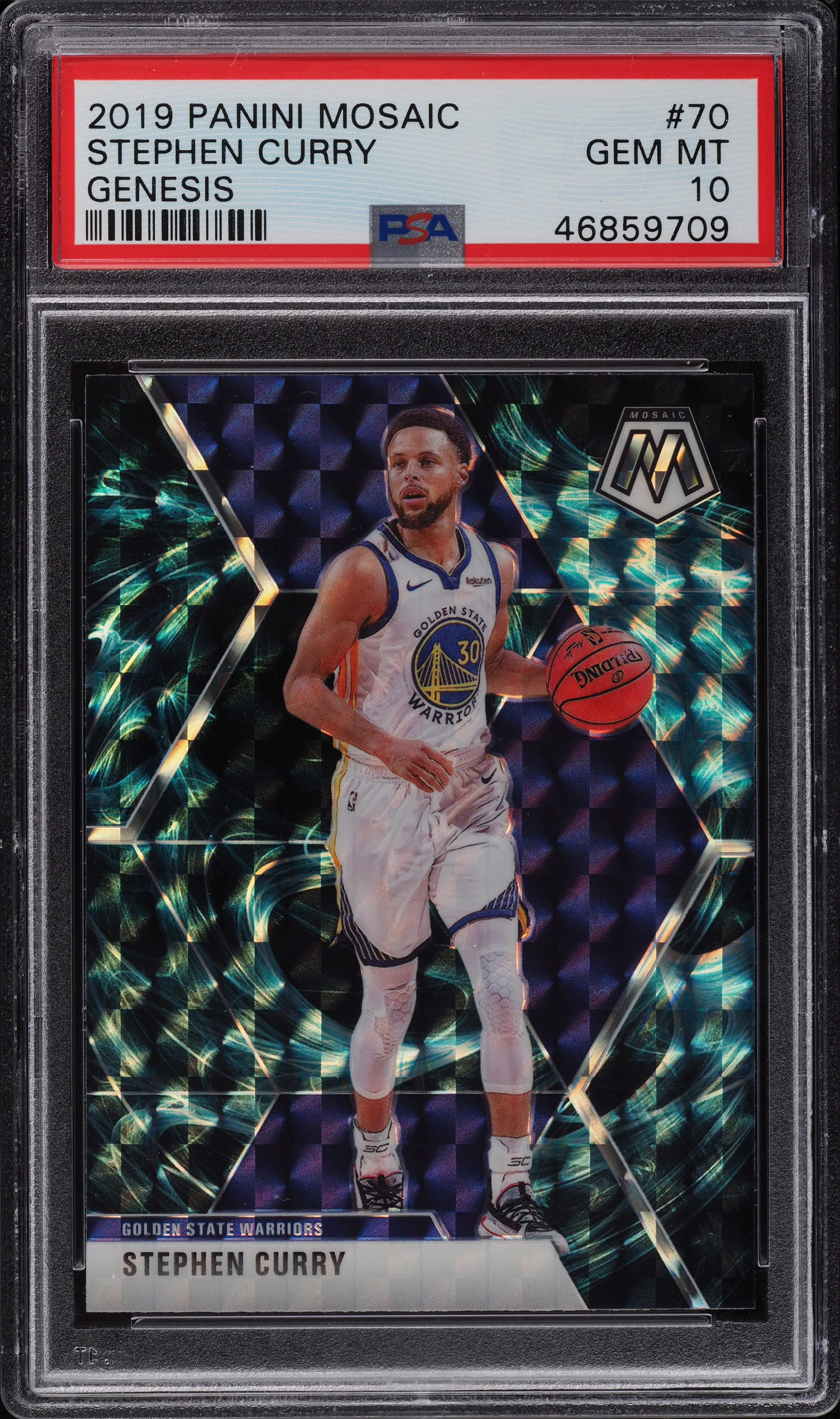 2019 Panini Mosaic Genesis Stephen Curry #70 PSA 10 GEM MINT