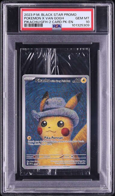2023 Pokemon SV Black Star Promo Van Gogh Pikachu With Grey Felt Hat #85 PSA 10