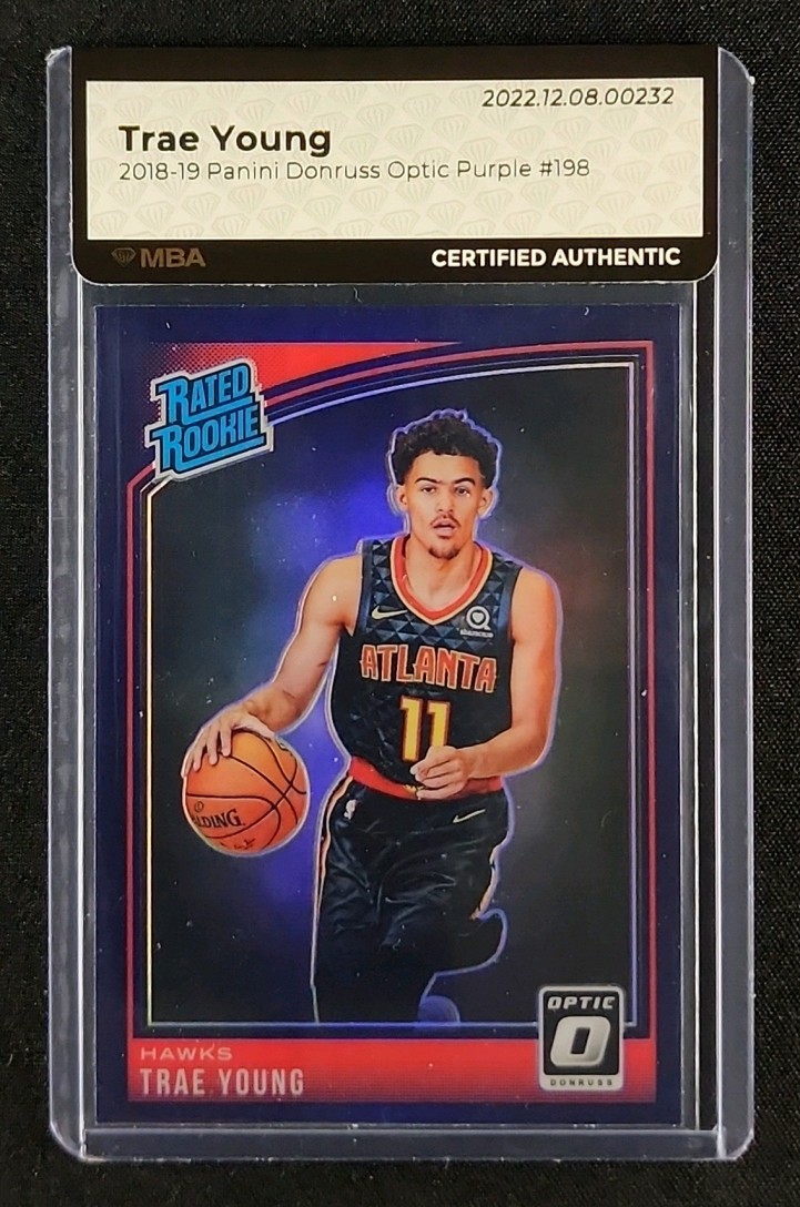2018 Donruss Optic Purple Trae Young ROOKIE #198 MBA AUTH