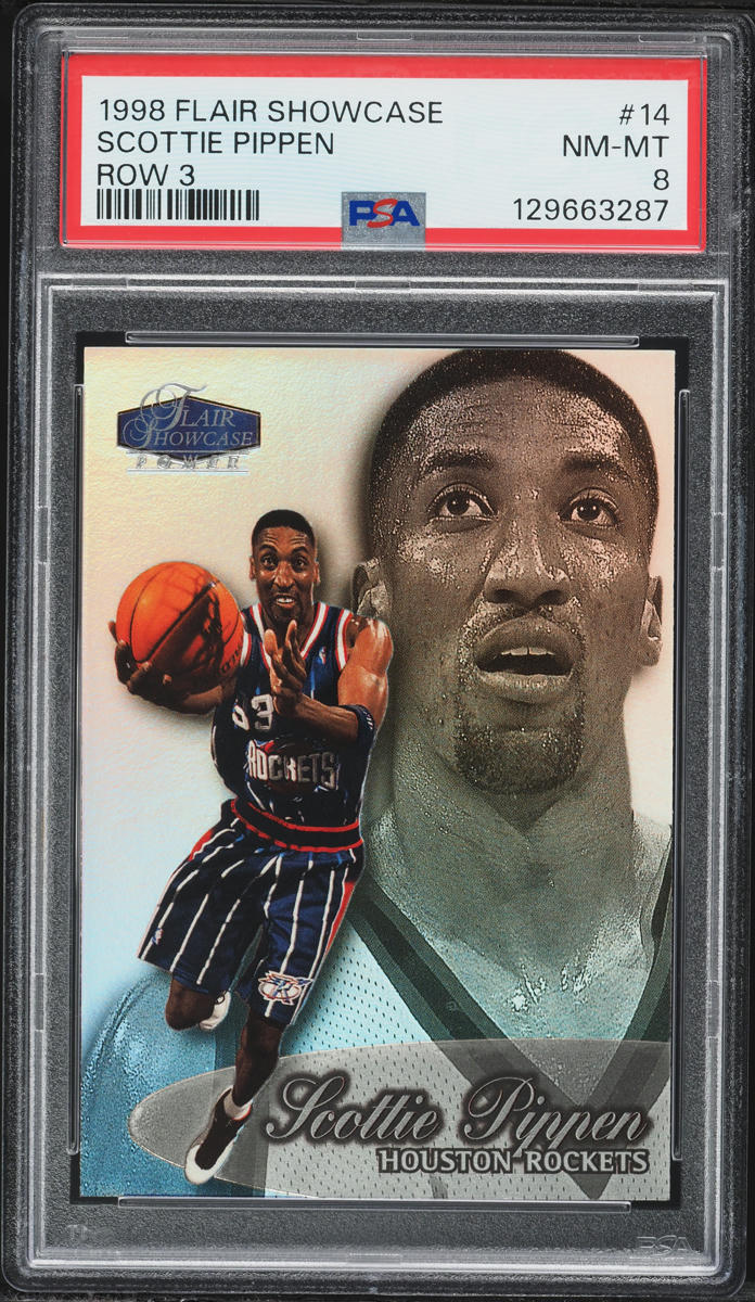 1998 Flair Showcase Row 3 Scottie Pippen #14 PSA 8 NM-MT