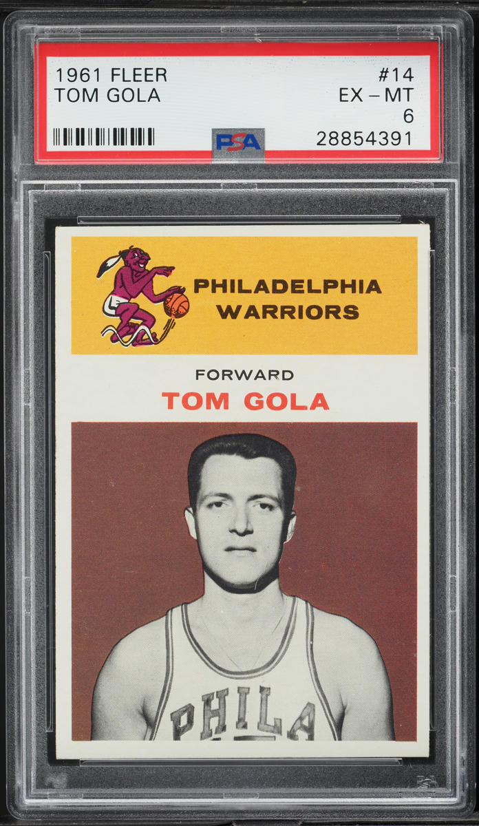 1961 Fleer Basketball Tom Gola #14 PSA 6 EXMT
