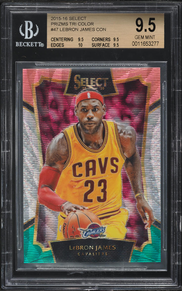 2015 Select Tri Color Prizm LeBron James #47 BGS 9.5 GEM MINT