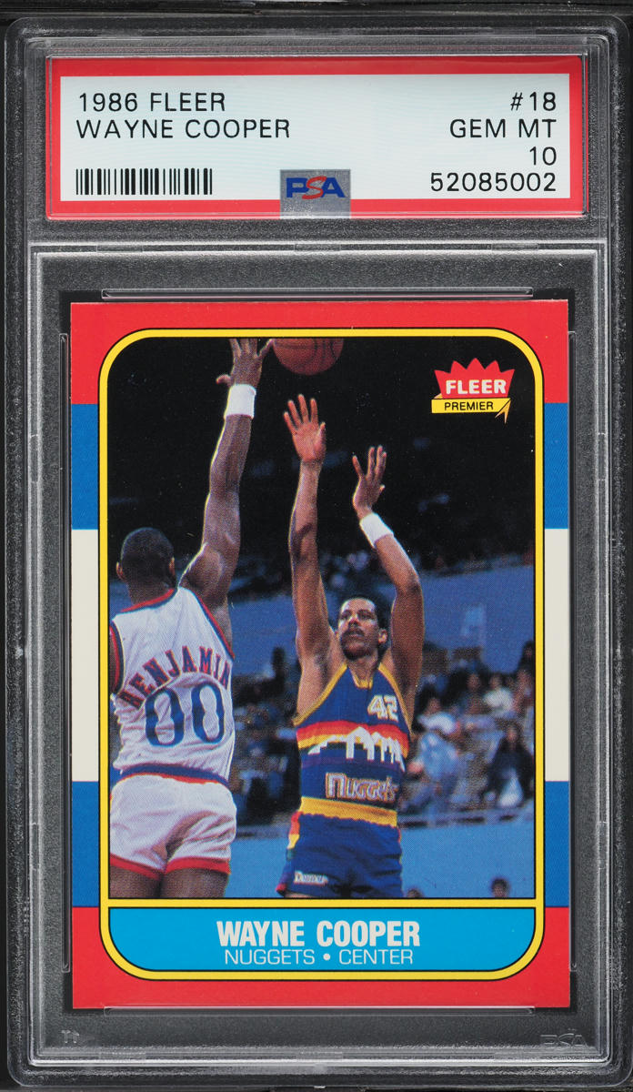 1986 Fleer Basketball Wayne Cooper #18 PSA 10 GEM MINT