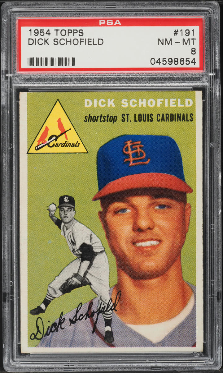 1954 Topps Dick Schofield #191 PSA 8 NM-MT