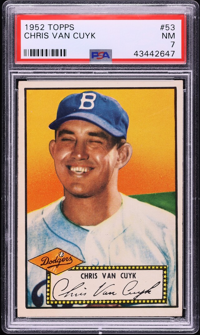 1952 Topps Chris Van Cuyk #53 PSA 7 NRMT