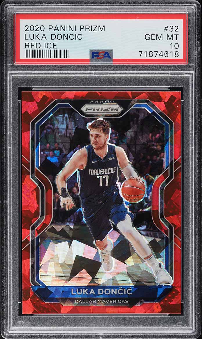 2020 Panini Prizm Red Ice Luka Doncic #32 PSA 10 GEM MINT