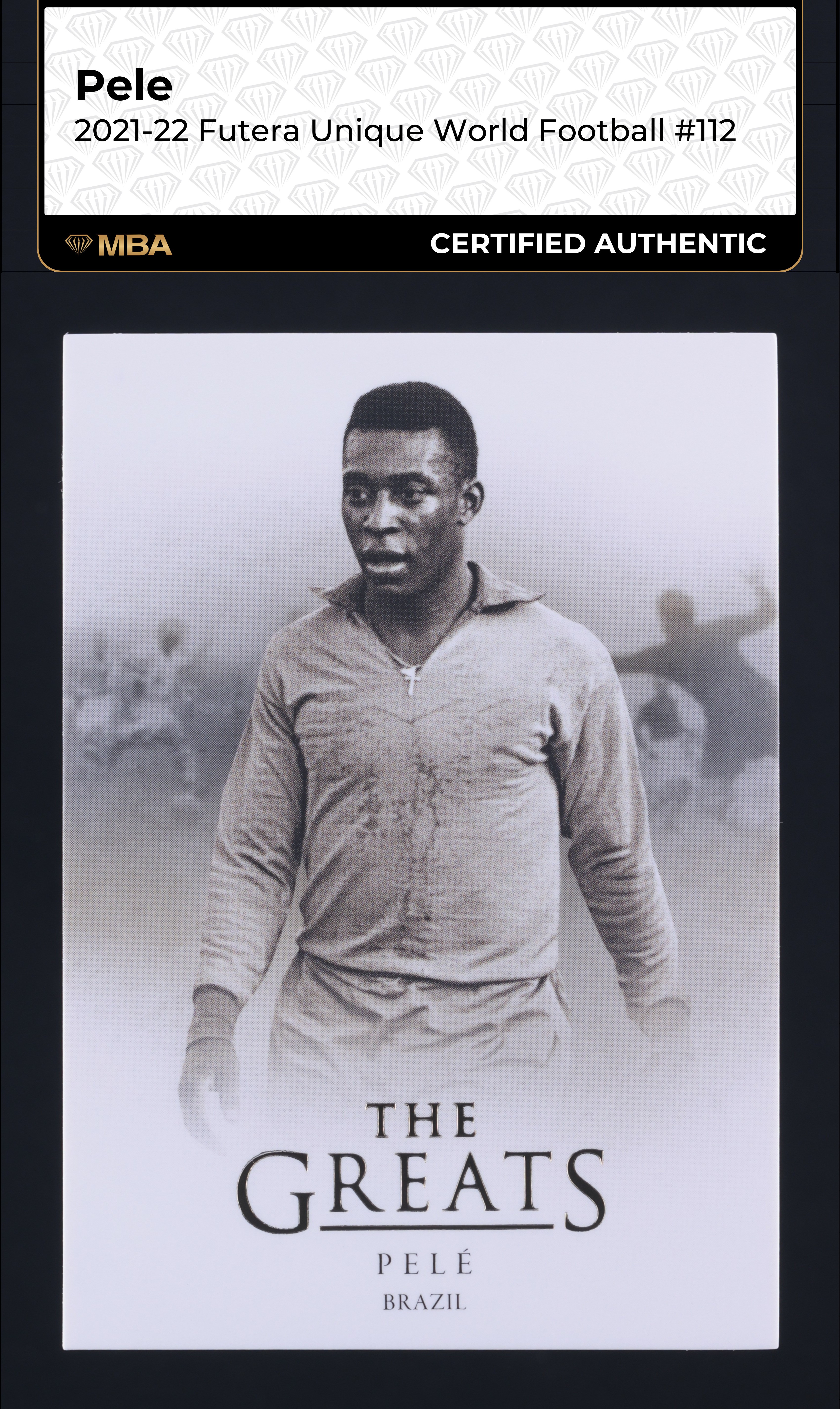 2021 Futera Unique World Football Pele #112 MBA AUTH
