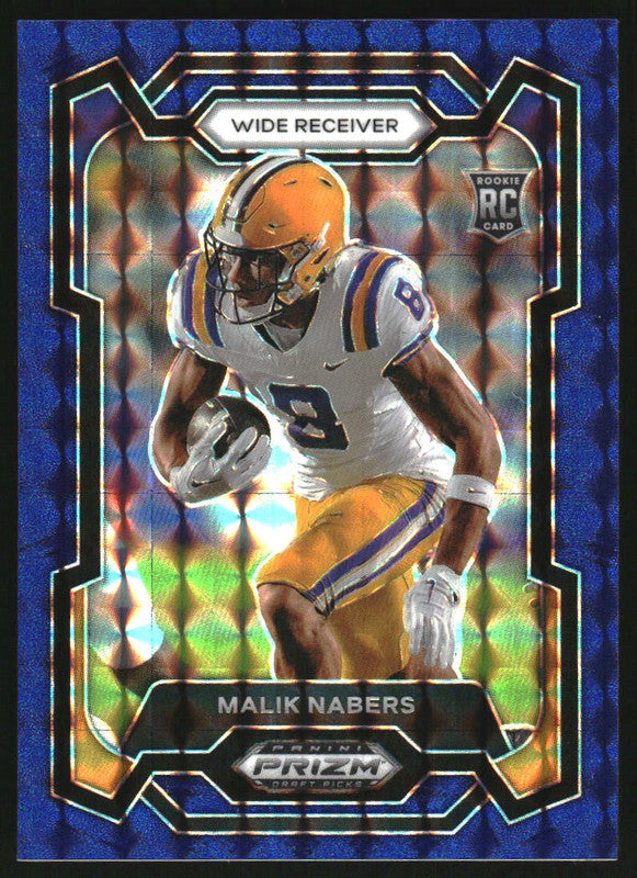 2024 Panini Prizm Collegiate Draft Blue Finite Prizm #109 Malik Nabers RC /89
